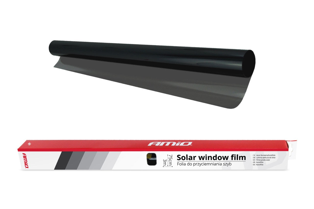 Folie fumurie pentru geamuri Mega Dark Black 0.75 x 3m (1%)